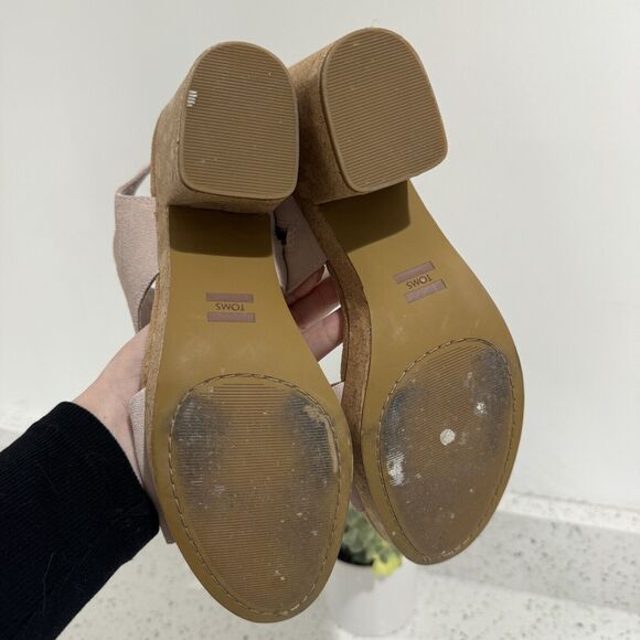 TOMS Women's Majorca Platform Shoes Blush Pink Size 10 TS suede - Picture 6 of 7